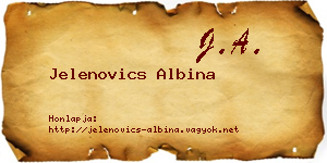 Jelenovics Albina névjegykártya